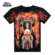 chopper biker flames t-shirt