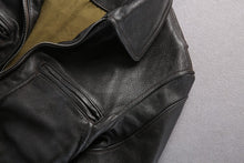 Vintage/Retro Genuine Leather Biker Jacket
