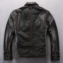 Vintage/Retro Genuine Leather Biker Jacket