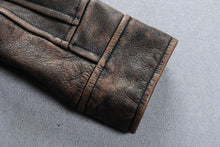 Vintage/Retro Genuine Leather Biker Jacket
