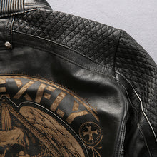 Skulls Leather Motorcycle Jacket