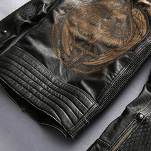 Skulls Leather Motorcycle Jacket