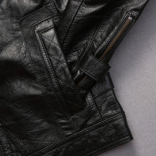 Skulls Genuine Leather Biker Jacket