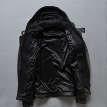 Harley Style Hhooded Motorcycle Leather Jacket