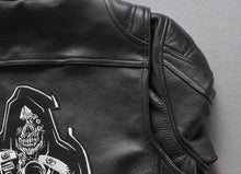 Harley Style Hhooded Motorcycle Leather Jacket