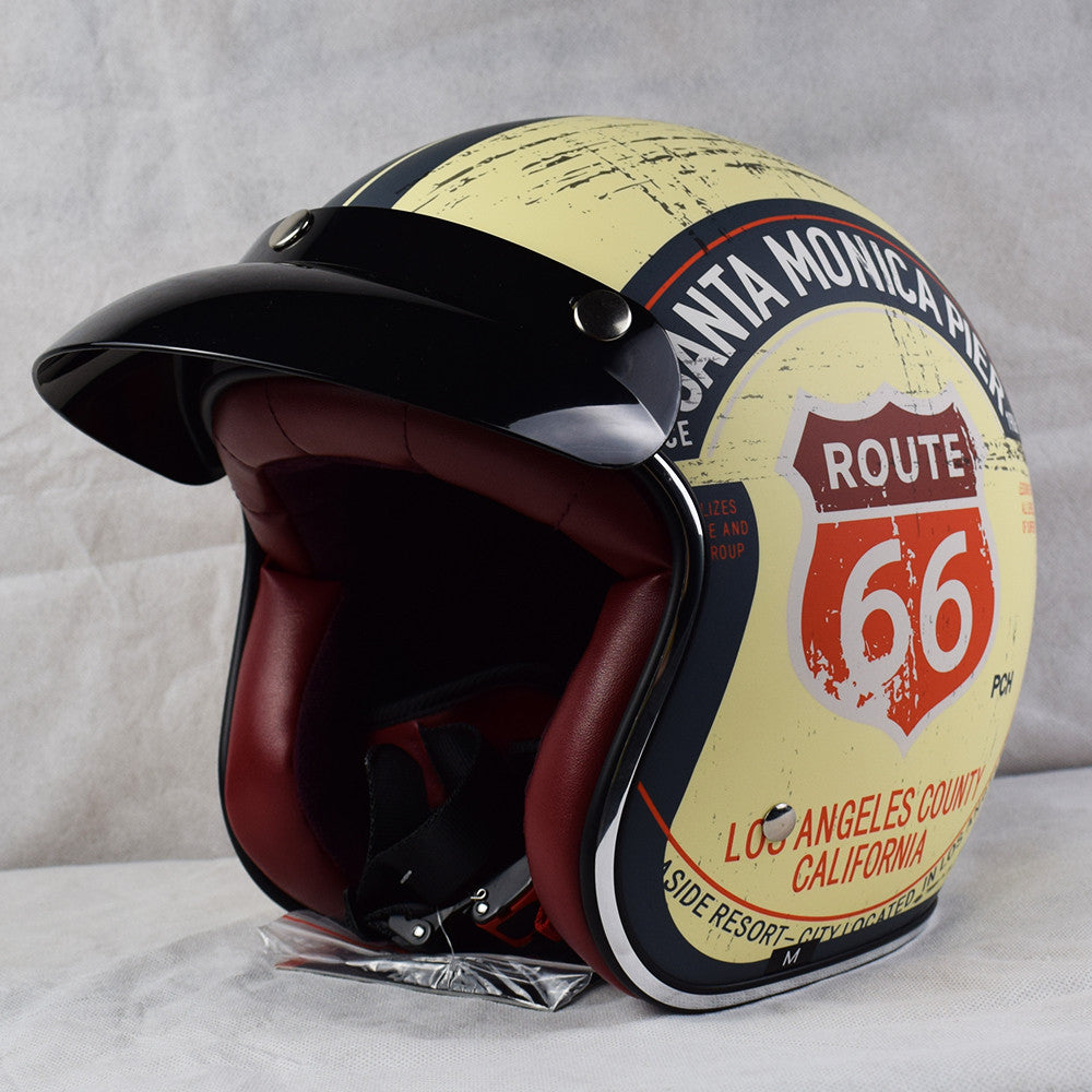 chopper style motorcycle helmets German Helmet Thin Skull Cap Half for Adult Men WomenIncluding Goggles and mask Retro for Cruiser Scooter DOT Approve Novelty Half Shell Helmet Retro Face for ChopperBright XL Light weight durable aerodynamic shell with matte UV protective finish with a sun visor AHR RUN-G DOT German Style