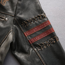 Slim Fit Leather Motorcycle Jacket