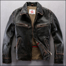 Vintage/Retro Genuine Leather Biker Jacket