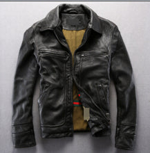 Vintage/Retro Genuine Leather Biker Jacket