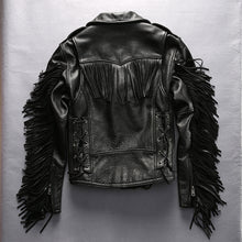Harley Angel Tassel Leather Biker Jacket