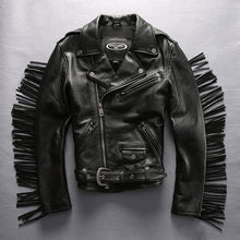 Harley Angel Tassel Leather Biker Jacket