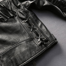 Harley Angel Tassel Leather Biker Jacket