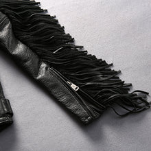 Harley Angel Tassel Leather Biker Jacket